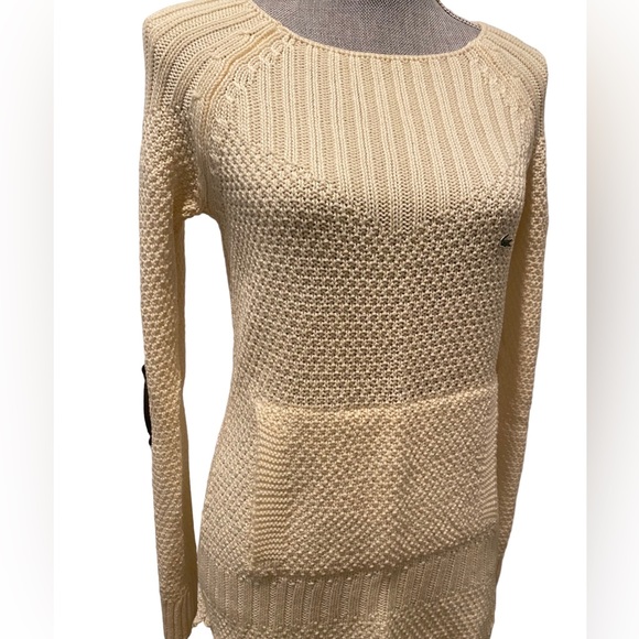 Women’s Authentic Lacoste Cream Tunic Sweater - Picture 11 of 11